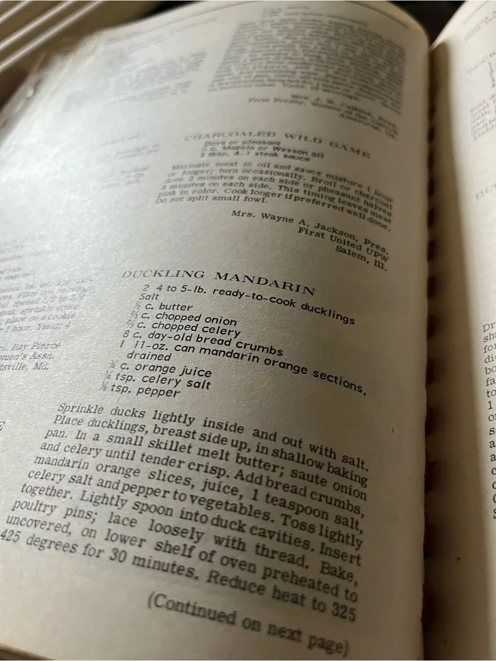Presbyterian Meat Cookbook features recipe has